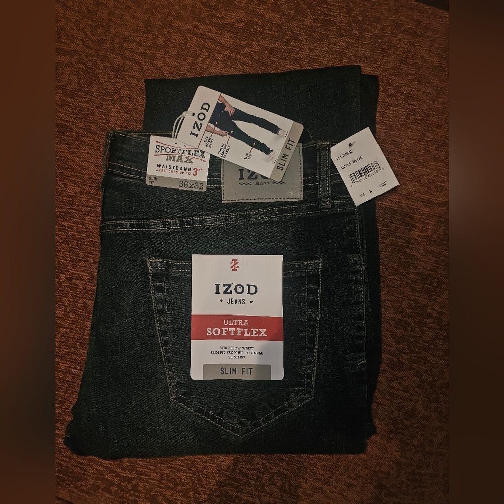IZOD Ultra SoftFlex Slim Fit Jeans – Size 36x32 – New With Tags
